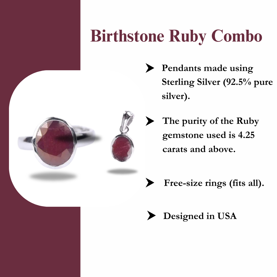 Birthstone Ruby Combo